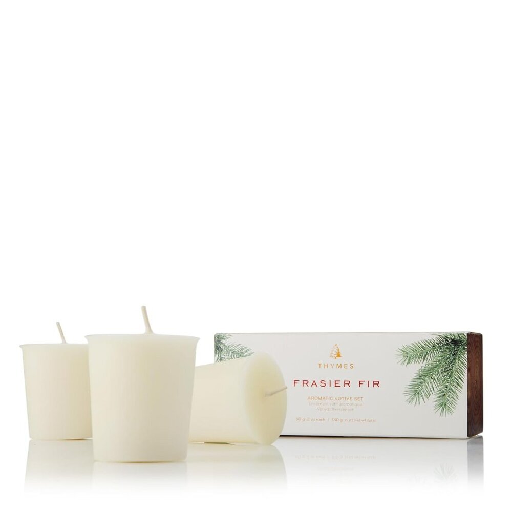Frasier Fir Votive Candle Set of 3 - Scented Candles for Home - Luxury Home Frag